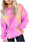 Hoodies for Teen Girls with Pockets Oversized Long Sleeve Sweatshirts Lightweight Comfy Casual Hoodies Size 3-14
