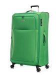 FLYMAX 32" XL Extra Large Suitcase 4 Wheel Super Lightweight Expandable Softshell Luggage 144L Green