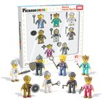 Picasso Toys Magnetic Action Figures 8 Piece Medieval King and Knights Character for Building Blocks Tiles Construction Toddler Toy Set Magnets Expansion Pack Educational STEM Pretend Playset PTA13