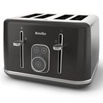 Breville Aura 4 Slice Toaster | Touch Control Panel | Extra High Lift | Variable Width Slots | Shimmer Grey [VTR020]