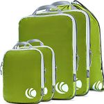 Cipway - 5 Set Compression Packing Cubes for Travel, Ultralight Packing Organizers for Luggage Suitcase & Backpack (Green), L