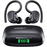 Wireless Earbuds, KORSKR Bluetooth Earbuds Touch Control Ear Buds Hi-Fi Stereo 42H Playtime Bluetooth 5.3 Earphones IPX6 Waterproof Wireless Headphones with Microphone Fast Charging Case for Sports