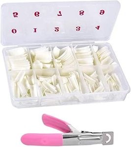 500 Pieces False Nails, BetterJonny 10 Sizes Natural Oval French Acrylic Fake Nails Tips Fake Nails With Box and False Nail Clipper for Women Girls