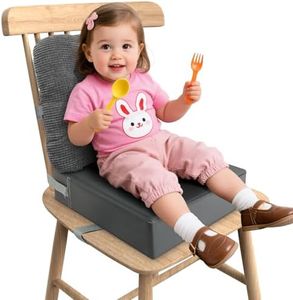 Booster Seat for Kitchen Chair, Adjustable Safety Belts Toddler Booster Seat, Corduroy Toddler Booster Seats for Dining table, Waterproof High Chair Booster Seats, Kids Child High Back Booster Age 2-6