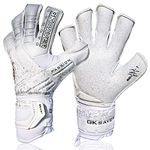 GK Saver Football Goalkeeping Gloves - Passion Beast Pro 1 Argo Roll Plus Quartz Grip Goalie Goalkeeper Soccer Gloves Size 8…