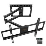 TV Wall Bracket Mount Swivel WHYFONE Long Reach Corner TV Bracket with 838mm Articulated Arm, Tilt Extend Full Motion TV Wall Mount for 32-75 Inch Flat & Curved TVs up to 45kg max. VESA 600x400mm