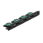 UCTRONICS 19” 1U Rack Mount for Raspberry Pi with SSD Mounting Brackets, Thumbscrews Front Removable Bracket Supports Up to 4 Raspberry Pi 5, 3B/3B+, 4B and 4 SSDs, Option SD Card Adapter