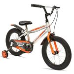 Avon Buke Bicycles Hoot 16T Cycle for Kids | Wheel Size:16 inches | Steel Frame:10 inches | Ideal for Kids:4 to 6yrs | Training Wheels | Rigid Fork Caliper Brake | Steel Rim | Gloss Finish(Silver)