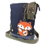 Chala Handbag Canvas Crossbody Messenger Bags - FOX (Denim Blue)