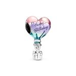 The Charmery Happy Birthday Hot Air Balloon Charm 925 Sterling Silver Charm Compatible with many UK UK Charm Bracelets.