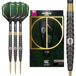 Target Darts Cult 01 23G 90% Tungsten Swiss Point Steel Tip Darts Set, Black, Green and Gold (CULTSTEEL)