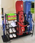 yamato Golf Storage Rack Golf Club Organisers With Wheels - Extra Large Golf Club Storage Organisers For Golf Clubs, Bags, and Accessories - Great Gift for Golf Enthusiasts