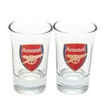 Gift Ideas - Official Arsenal FC Shot Glass Set (2 Pack) - A Great Present For Football Fans