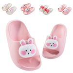 Kids Slide Sandals Toddler Summer Slippers Boys Girls Beach Flip Flops Anti-Slip Pool Sliders for Children 02 Pink Toddler UK 5/5.5 (Label Size 150mm)