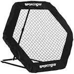 SPORTNOW Football Rebounder Net with 5 Adjustable Angles, Foldable Football Kickback Target Goal for Play Training Teaching, Indoor and Outdoor Use