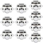 OCGIG 10PCS Push Button Locks Cabinet Door Catch Lock for Caravan Motorhome Camper Van Latch Cupboard