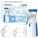 TEKCOOL Nebulizer,Portable Mesh Nebulizer Mini Vaporizer Handheld Atomizers for Adults and Children,Ultrasonic Humidifier for Home and Travel Use, Steam Mesh Inhalator(2026 Blue-Self Cleaning upgrade)