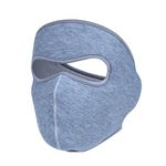 X-LENT Premium Cotton Breathable, Stretchable Face Cover Mask for Summer, Dust, Sun Protection, Bike Riding, Helmet Fit & All Outdoor Activity (Plain Rider Mask) (Light Blue)