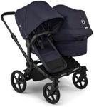 Bugaboo Donkey 6 Double Side-by-Side All Terrain Stroller and Sibling Seat - Deep Indigo