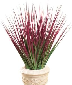 Collections Etc Decorative Grass Bushes - Set of 3, Shades of Red