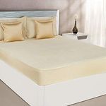 Amazon Brand - Solimo Water Resistant Premium Cotton Mattress Protector ( 78x72 inches - King Bed Size, Beige )