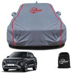 GARREGE Hyundai Creta Car Cover with Mirror & Antena Pocket, Triple Stitched, Full Bottom Elastic Cover for Creta 2024 Models Car Cover for All Weather Protection (Ligth Grey Cover)