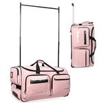 Fanwoli Dance Bag with Garment Rack | Upgraded Stable System & Fabric | 23" Wheeled Duffel Suitcase for Competition & Travel - Ideal Portable Costume Wardrobe for Dancer Athlete Livestreamer