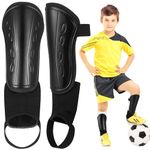 FRIUSATE Football Shin Pads for Boys Kids, Leg Shin Guards with Calf & Ankle Protection for Kids, Footballs Training Equipment for Age 3-14 Youth and Adult Boys Girls Soccer Games(S)