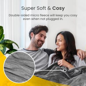 Cosi Home Luxury Heated Throw Blanket – Grey