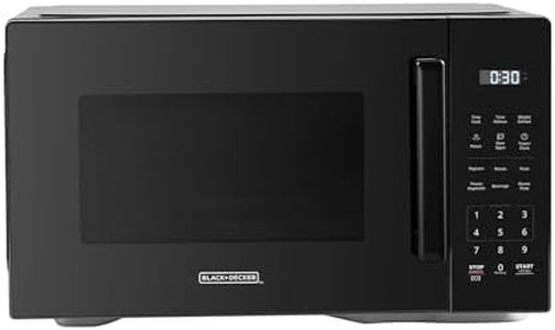 BLACK+DECKER EM0P04P11 Countertop Microwave Oven, 1.1 Cu Ft, 1000W with 6 One-Touch Presets, Express Cooking, 10 Power Levels, and Child Safety Lock, Black