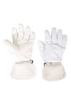 Mountain Warehouse Parallax Fur-Cuff Womens Waterproof Ski Glove White Small