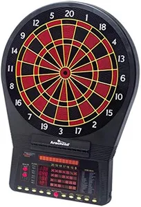 Arachnid Cricket Pro 800 Electronic Dartboard with Micro-Thin Segment Dividers for Reduced Bounce-Outs and NylonTough Segments for Improved Durability - Available with Optional Wood Dartboard Cabinet