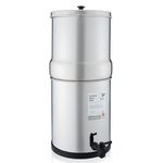 British Berkefeld 8.5L Stainless Steel Gravity Water Filter System | Great Tasting Clean Water | No Power Or Plumbing Required | For Home Or Outdoor Use | Comes With 2 Ultra Sterasyl Cartridges