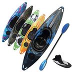 Riber One Person White Water Tourer Sit In Kayak Starter Pack - Great for White Water and Surf - Multiple Colours (Black & Blue)