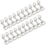 Sparkfire 20pcs Swivel Snap Hooks for Dog Leash Collar Linking, Heavy Duty Stainless Steel Metal Buckle Trigger Clip- for Purse Making, Spring Pet Buckle, Keychain, Handmade Crafts DIY Project