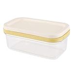 Butter Dish PVC with Slicer, for Easy Cutting, Cheese Container, Butter Box with Lid for Fridge, 2 in 1 Cheese/Butter Keeper and Storage, Suitable for 7oz or Two 3.5oz Sticks Butter, Clear.