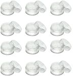 Hunky Dory 12pcs 5grams PS Acrylic Transparent with Clear Cap Cosmetics Shan Container for Creams,Lip Balm, Body Butter, Essential oil, Costemic, Makeup, Travel Use