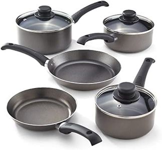 Judge Everyday Set of Pans Non-Stick, 5-Piece Set 16cm 18cm 20cm Saucepans, 20cm 24cm Frying Pans - 5 Year Guarantee