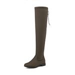 DREAM PAIRS Women's Uplace Khaki Suede Over The Knee Thigh High Winter Boots Size 8.5 M US