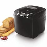 Glen Bread Maker & Atta Kneader Machine, Fully Automatic, 700-900Gm, With Time Delay Start & 12 Pre-Set Functions, Non-Stick Baking Pan, 3 Crust Setting, Electronic Controls, 550W-Black(3039)