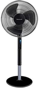Honeywell Advanced QuietSet 16" Stand Fan with Noise Reduction Technology & Remote Control-Black, 18.8 x 58.8 x 55 cm