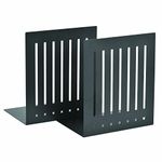 Steelmaster Heavy Duty 10-Inch Steel Bookends, 1 Pair, Black (241100004)