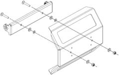 Humminbird 740175-1 IDMK H12R - in-Dash Mounting Kit Helix 12 Models, Black