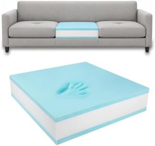 SUCEO Memory Foam Couch Cushion Replacement, Foam Couch Cushion Replacement Inserts for Sofa, 3-Layer High Density Upholstery Foam for Chair Seating, Cuttable DIY Foam Cushion (No Cover)