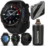 Wearable4U Garmin Descent Mk3i 43 mm w/T2 Transceiver: Titanium Dive Computer +Extra-Long Strap | Up to 25 Days Battery Life, AMOLED Display, GPS Smartwatch Gift Bundle (010-02753-10)