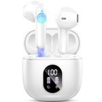 Wireless Earbuds, Bluetooth 5.3 Headphones 2024 Wireless Headphones in Ear with ENC Mic, Bluetooth Earphones Noise Cancelling Ear buds with 50H Hifi Stereo, IP7 Waterproof Headset, USB-C, LED Display