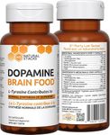 Natural Stacks Dopamine Brain Food Supplement - L-Tyrosine Contributes to Normal Synthesis of Dopamine - Supports Good Health - Athletic Support - Workout Supplement - 60 Capsules