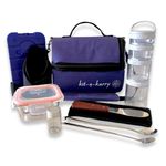 Portion Perfection Kit-N-Karry BARIATRIC Surgery Must Haves - Insulated Weight Loss Portion Control Lunch Bag with Containers Included – Meal Prep Container, Cutlery, Snack Pots, Napkin and More