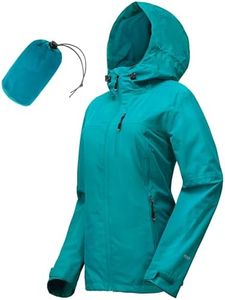 33,000ft Packable Rain Jacket Women Lightweight Waterproof Raincoat with Hood Cycling Bike Jacket Windbreaker
