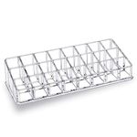 MOSIKER Lipstick Organizer for Vanity,Acrylic Clear Chapstick Lip Gloss Balm Roller Ball Bottle Holder with 24 Slots